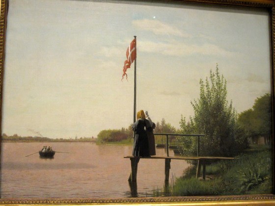 "A View from Dosseringen near the Sortedam Lake Looking Towards Nørrebro" Christen Købke 1838