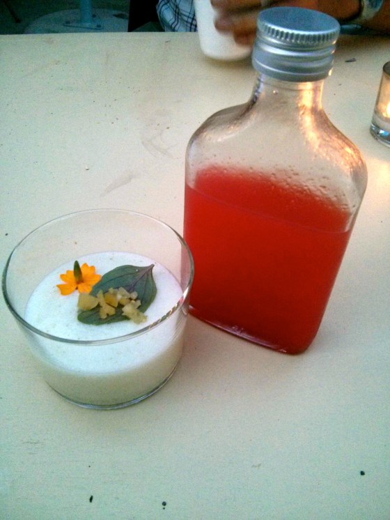 My cocktail: Watermelon, cilantro and mezcal. DIY cocktail! 