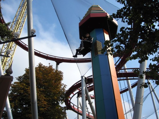 One of the rollercoasters