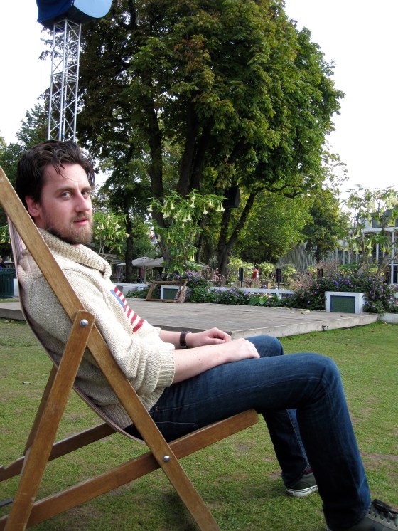 Relaxing in the gardens