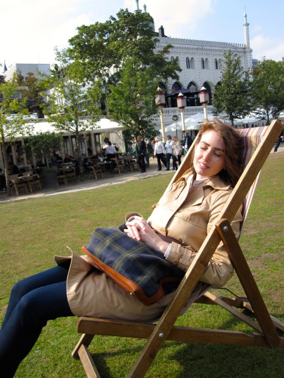 Almost falling asleep in the sunshine