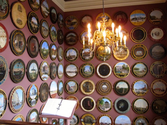 Inside the stairwell of the museum