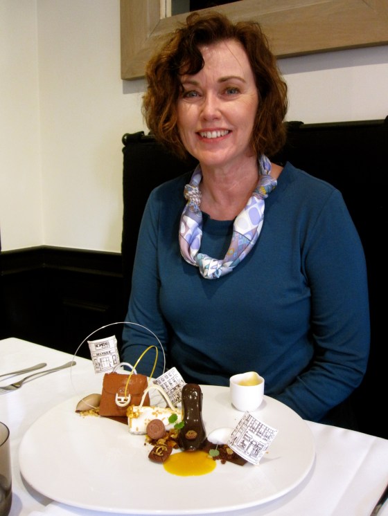 Mom with her dessert