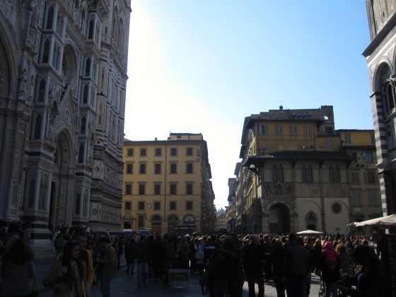 Crowded Cathedral Square