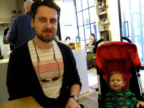 Waiting for our coffee