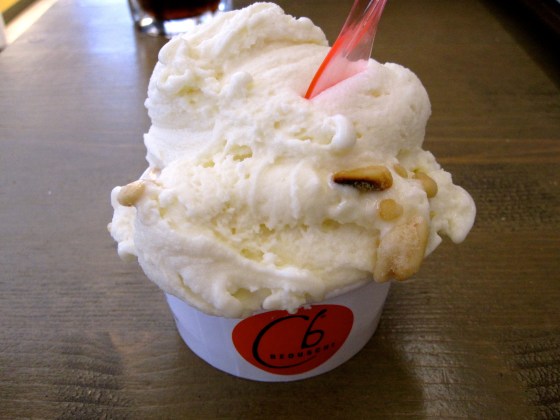 Milk and Toasted Pine Nuts