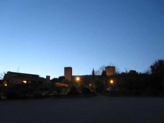 Entering Monteriggioni, a medieval walled town