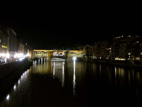 View of the Ponte Vecchio as we cross the Arno River