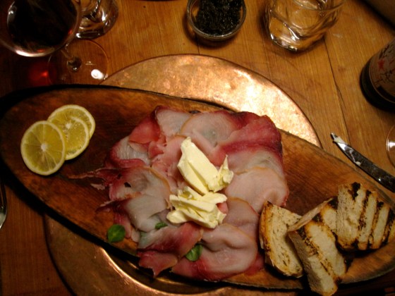 Koen's swordfish carpaccio