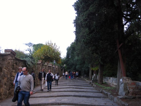 Climbing toward St. Minias on the Mountain