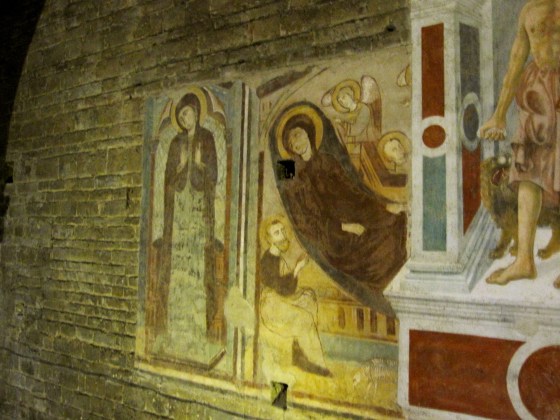 Closeup of one of the frescos
