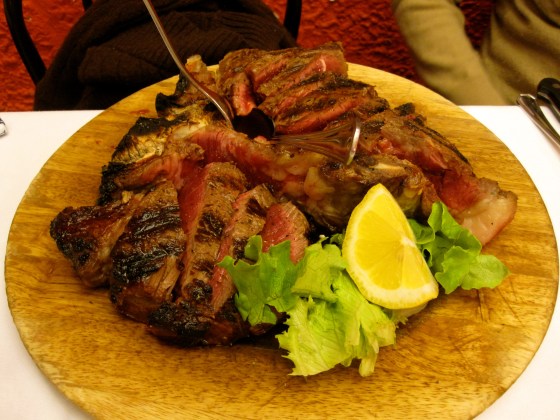 The main course: Bistecca alla fiorentina
