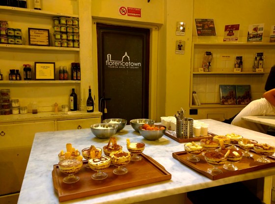 All of the tiramisu, ready to be eaten for dessert!