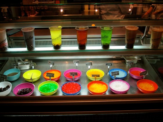 In the end we split a passion fruit tea with tapioca pearls