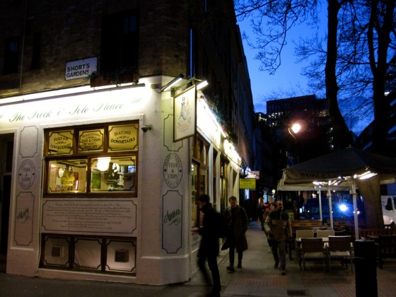 Rock & Sole Plaice, London's oldest fish and chips restaurant in Covent Garden