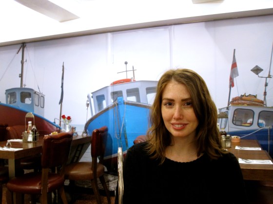 Inside - love the maritime feel!